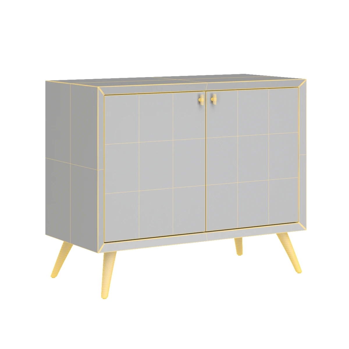 Aniston Sideboard Small Dark Mango Taupe Shagreen 105445 3D Model_07