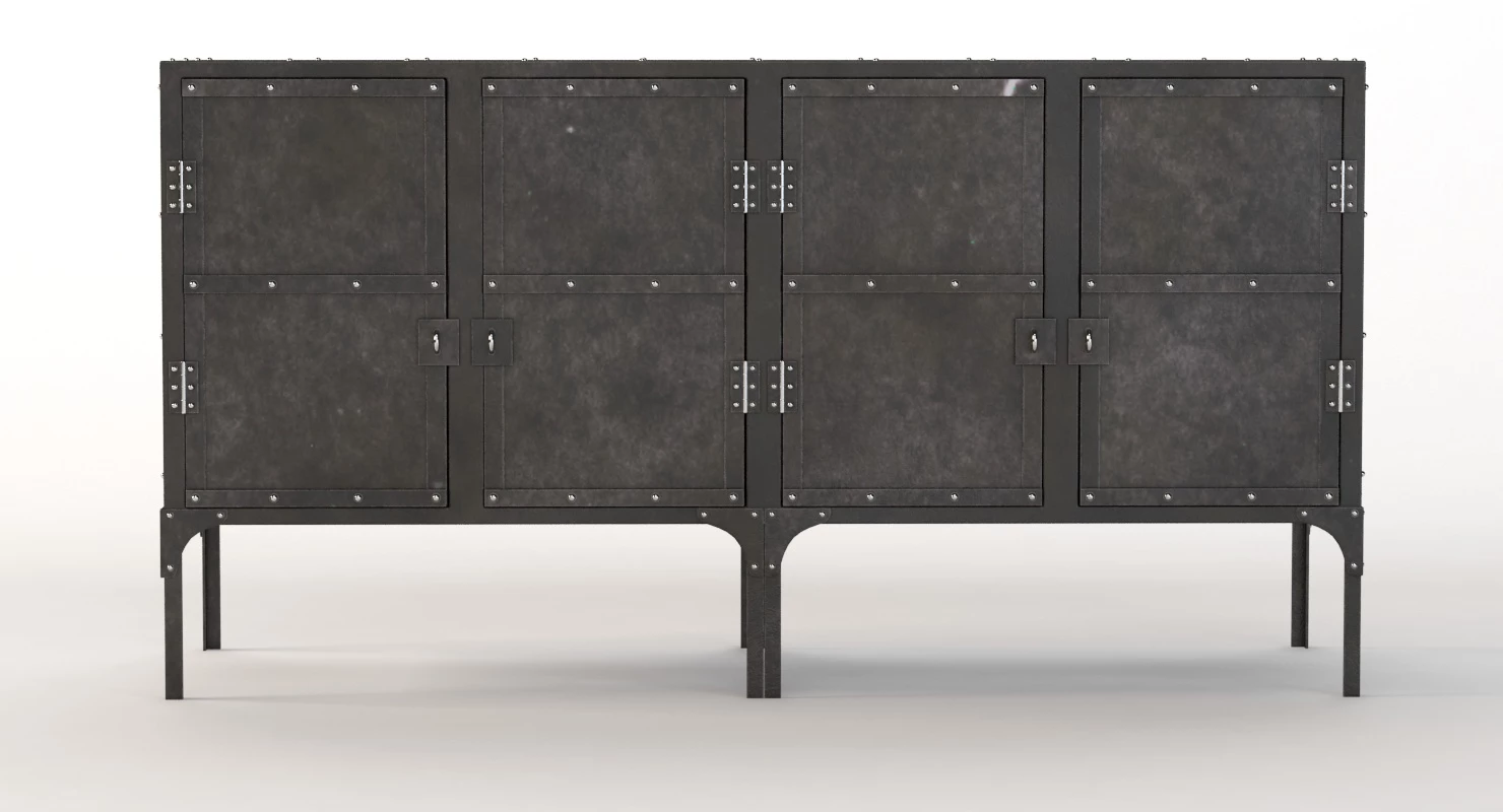 Aparador Industrial Rh Baires Credenza 3D Model_09