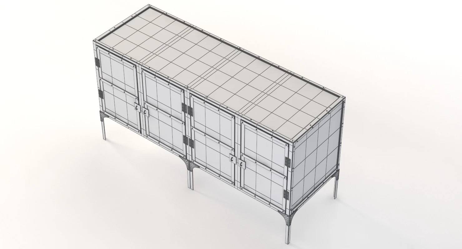 Aparador Industrial Rh Baires Credenza 3D Model_011