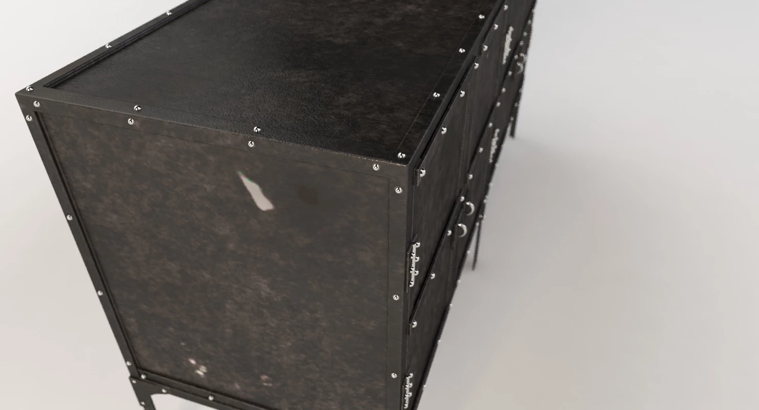 Aparador Industrial Rh Baires Credenza 3D Model_03