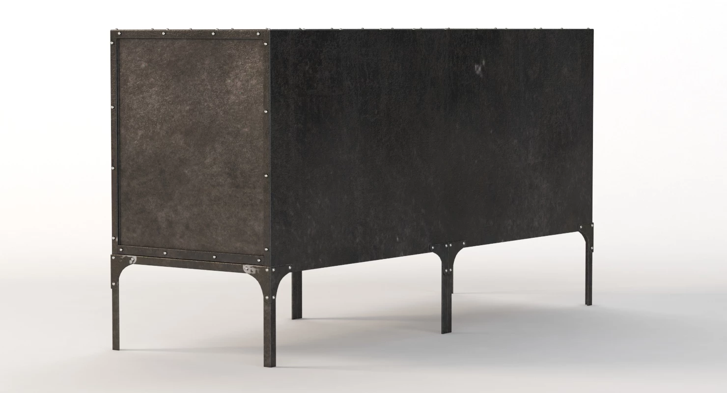 Aparador Industrial Rh Baires Credenza 3D Model_07