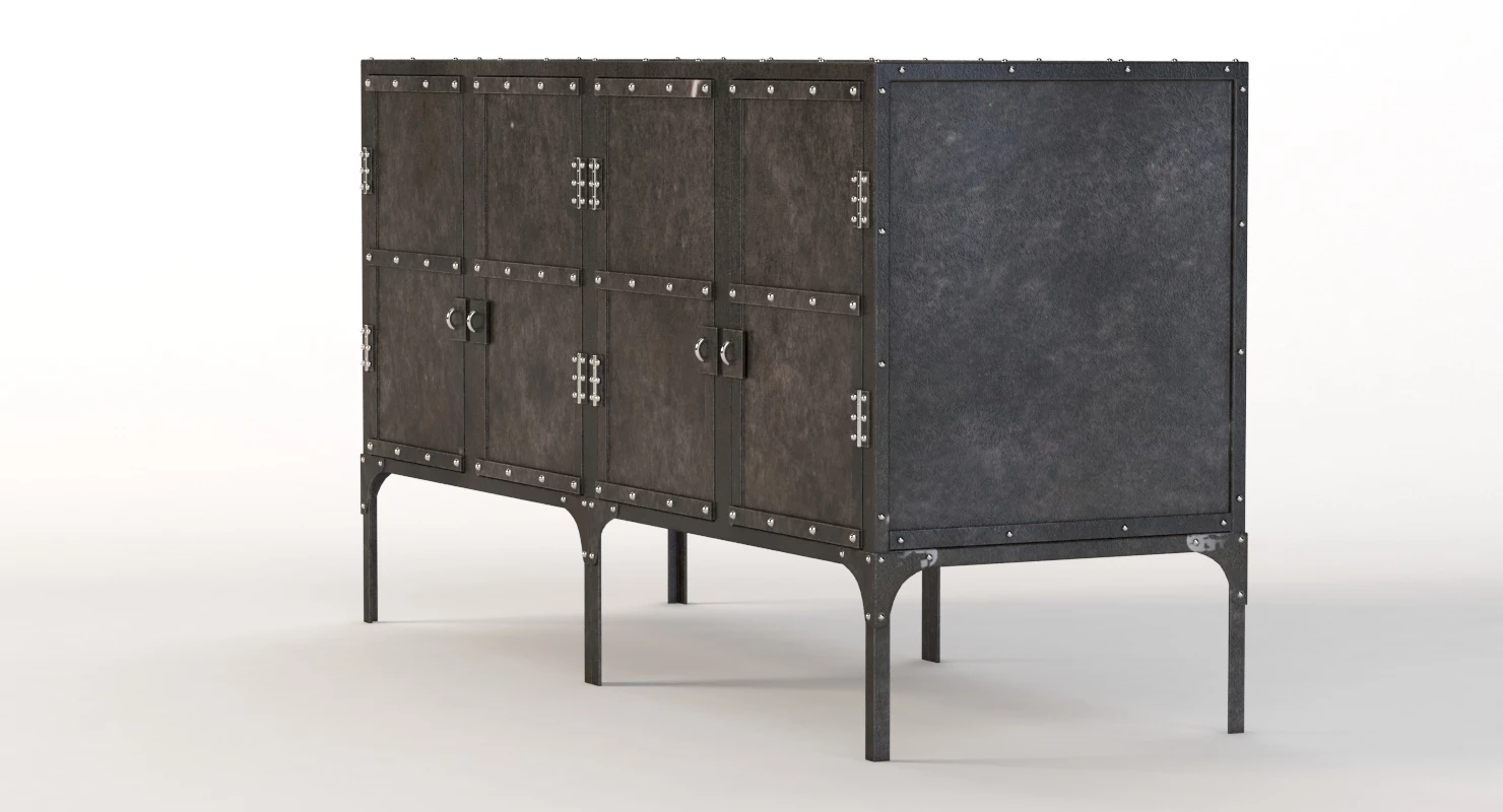 Aparador Industrial Rh Baires Credenza 3D Model_08