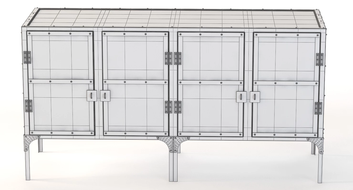 Aparador Industrial Rh Baires Credenza 3D Model_010