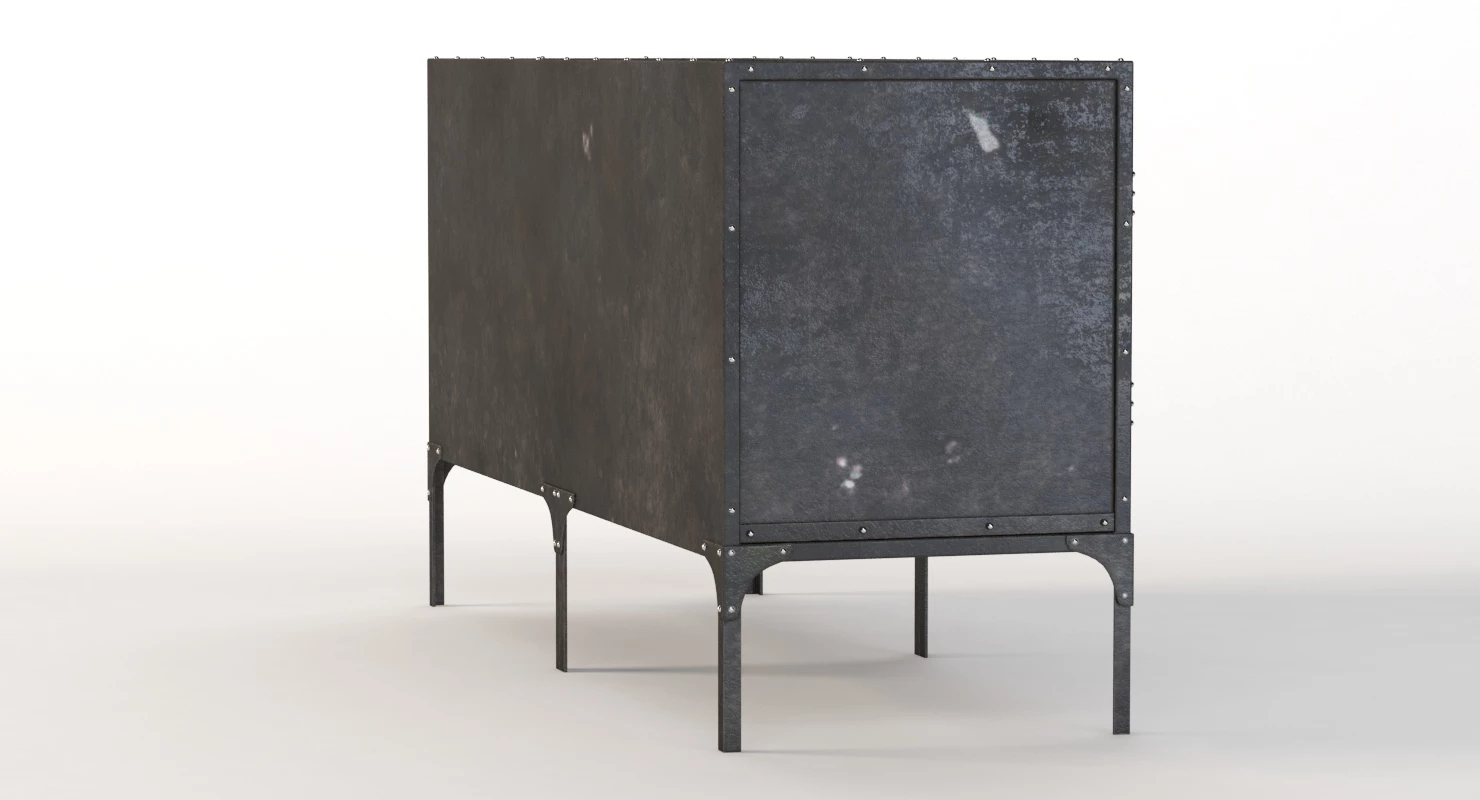 Aparador Industrial Rh Baires Credenza 3D Model_05