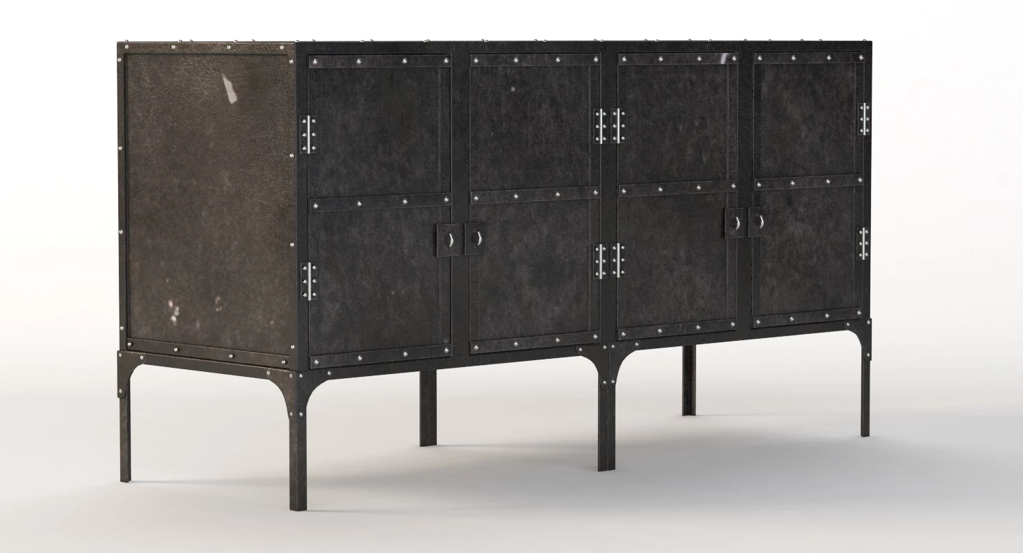 Aparador Industrial Rh Baires Credenza 3D Model_04