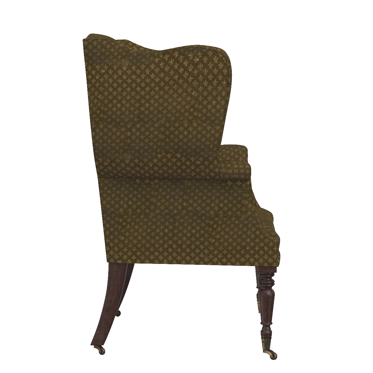 William IV Wing Armchair 3D Model_04