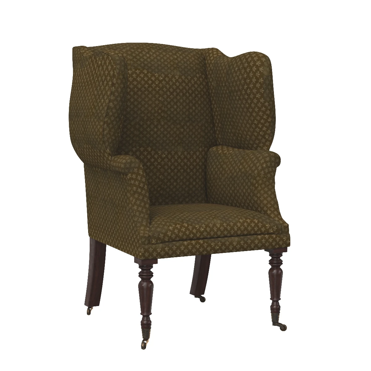 William IV Wing Armchair 3D Model_01