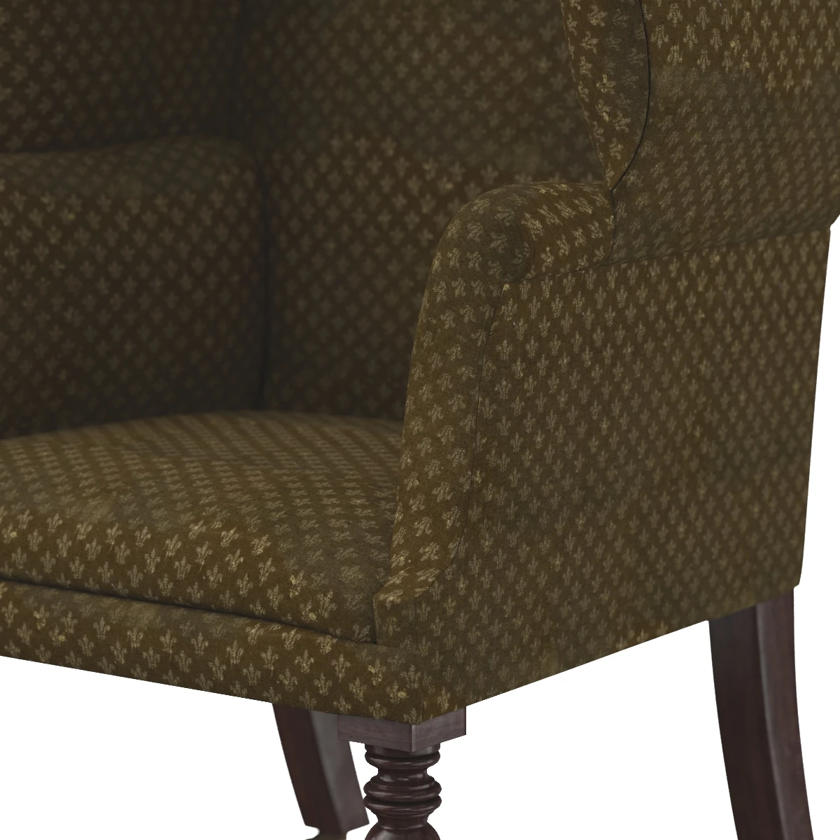 William IV Wing Armchair 3D Model_05