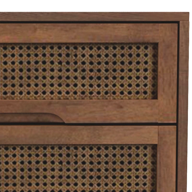 Barrett Mid Century Modern synthetic Rattan 6 Drawer Dresser 3D Model_05