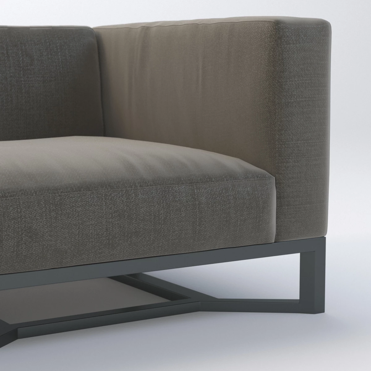 Bloc Modular 3 Seater Sofa by Gloster 3D Model_05