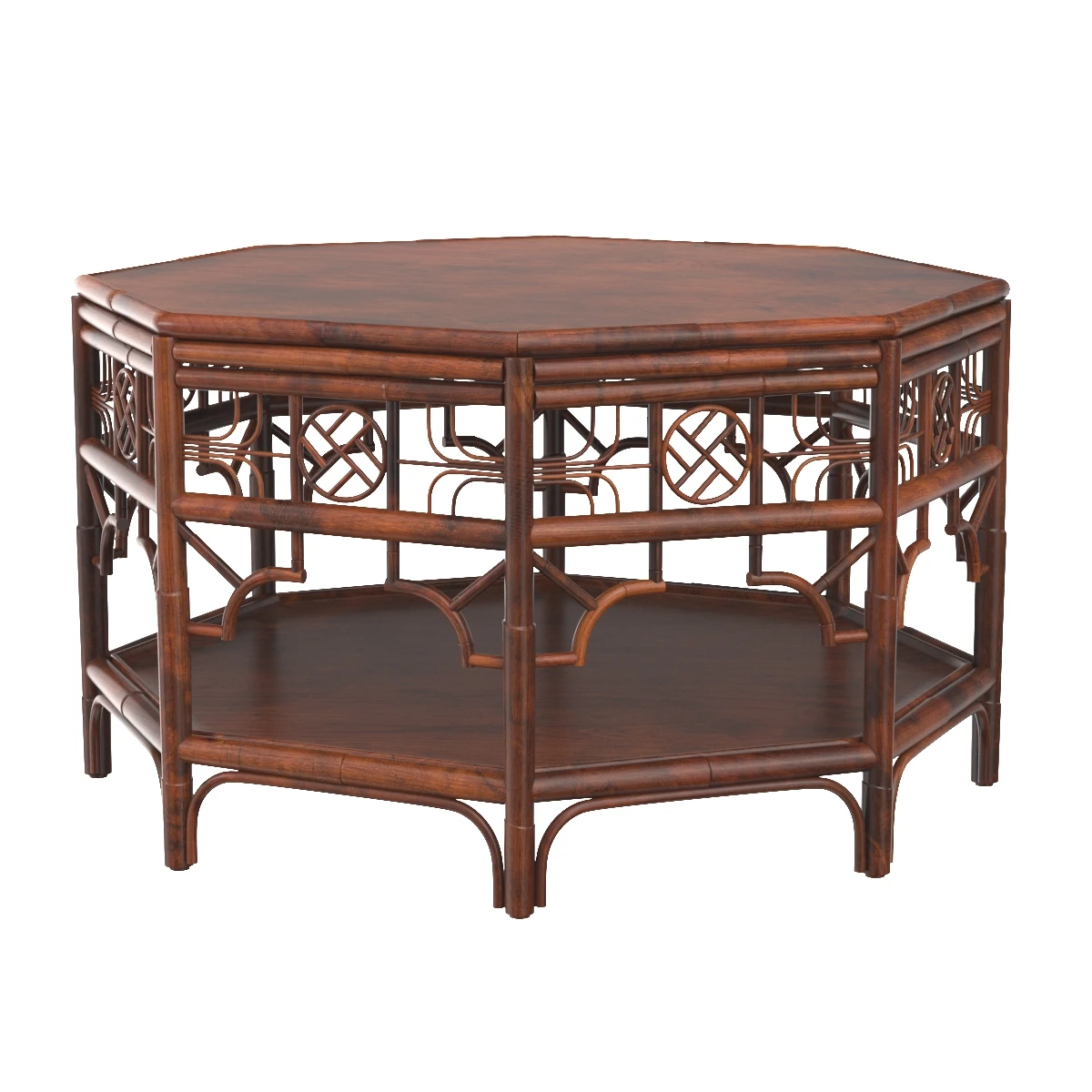CAN301 Red Egg Indochine Octagonal Coffee Table 3D Model_06