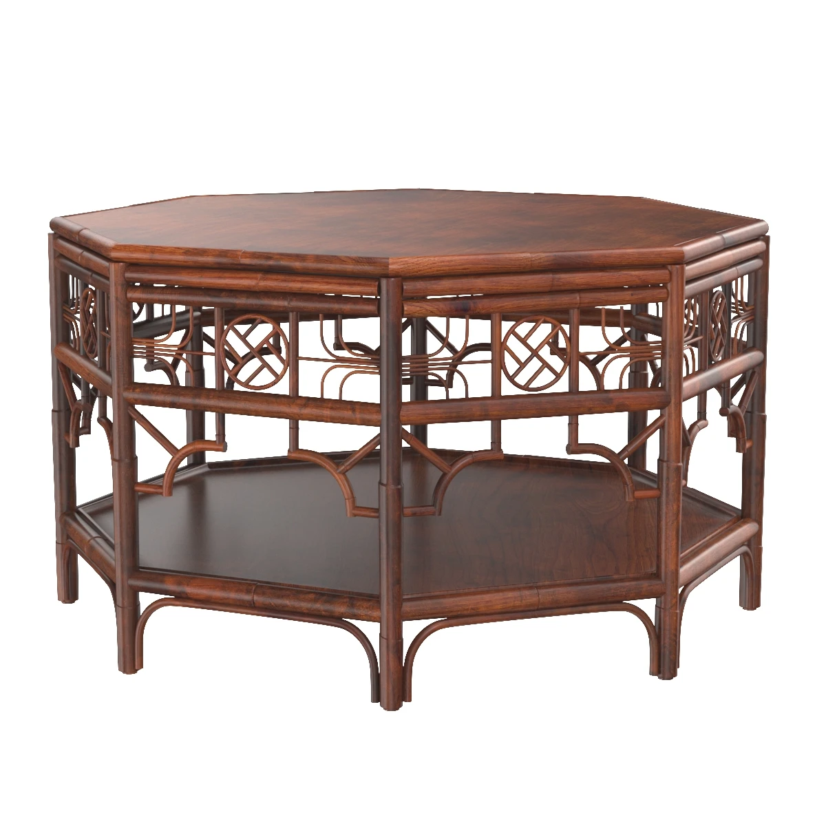 CAN301 Red Egg Indochine Octagonal Coffee Table 3D Model_04