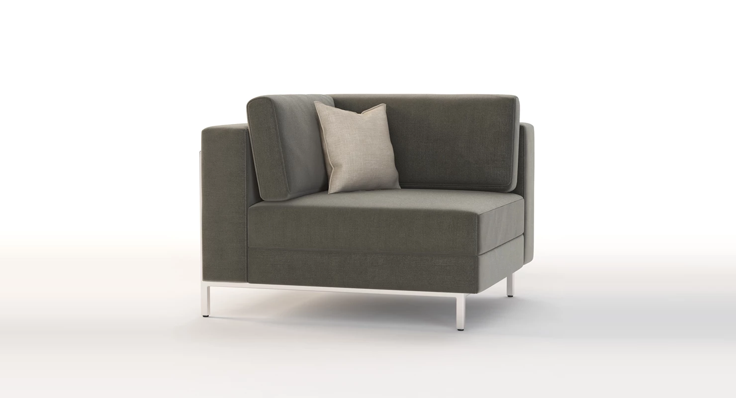 Davenport Sectional sofa Corner Module 3D Model_01