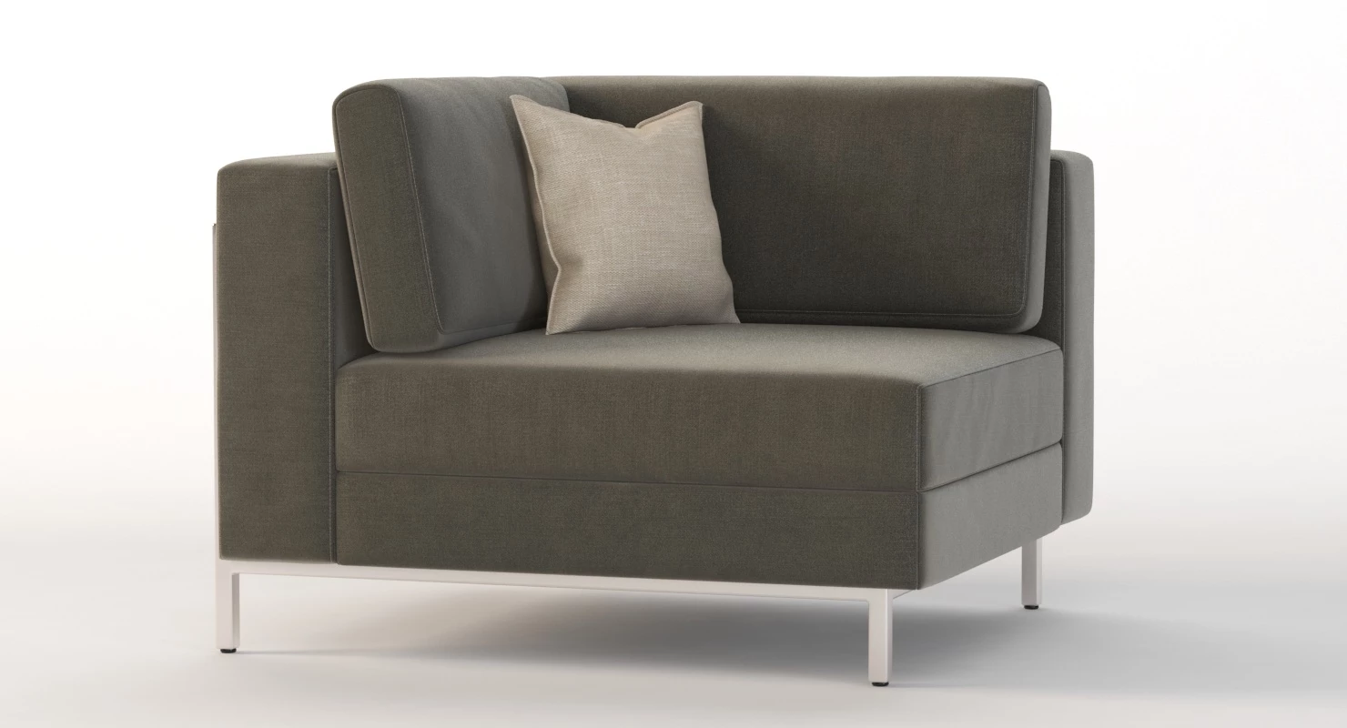 Davenport Sectional sofa Corner Module 3D Model_010