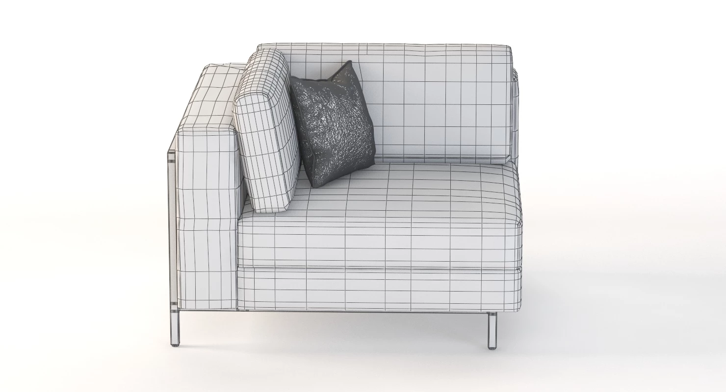 Davenport Sectional sofa Corner Module 3D Model_011