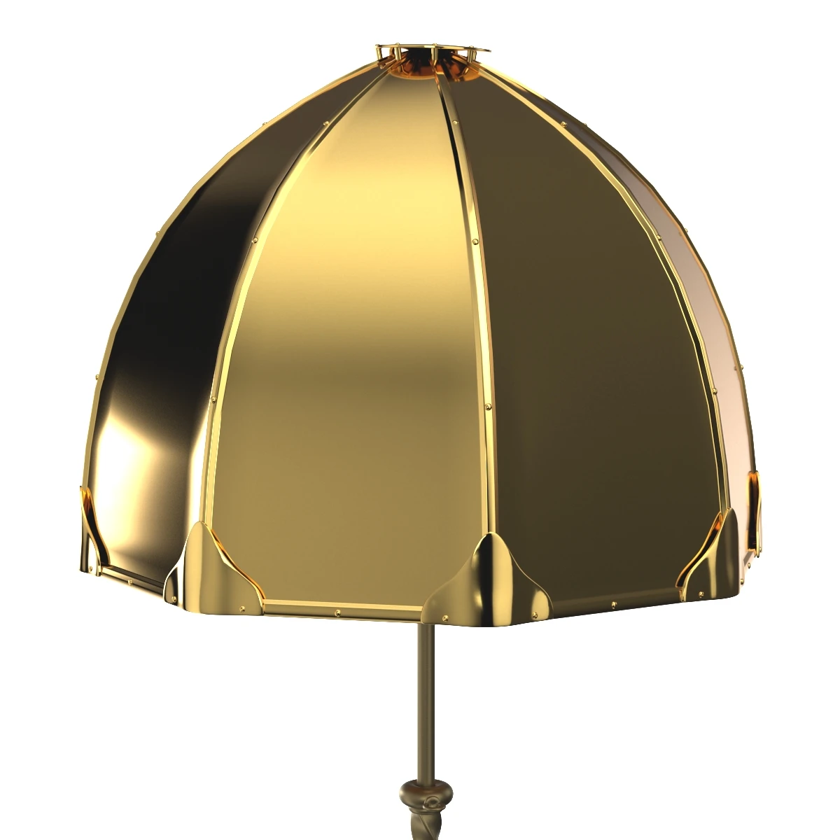 Early 1900s Solid Brass Floor Lamp 3D Model_05