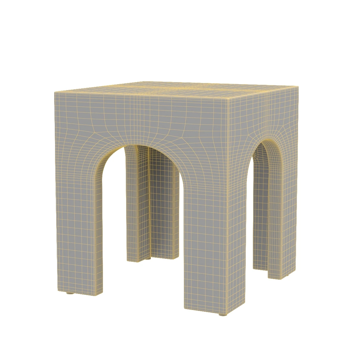 Fausto End Table Bleached Guanacaste 3D Model_07