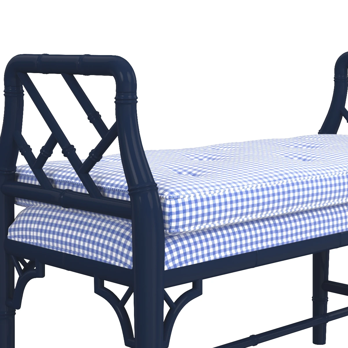 Faux Bamboo Chinese Chippendale Bench 3D Model_05