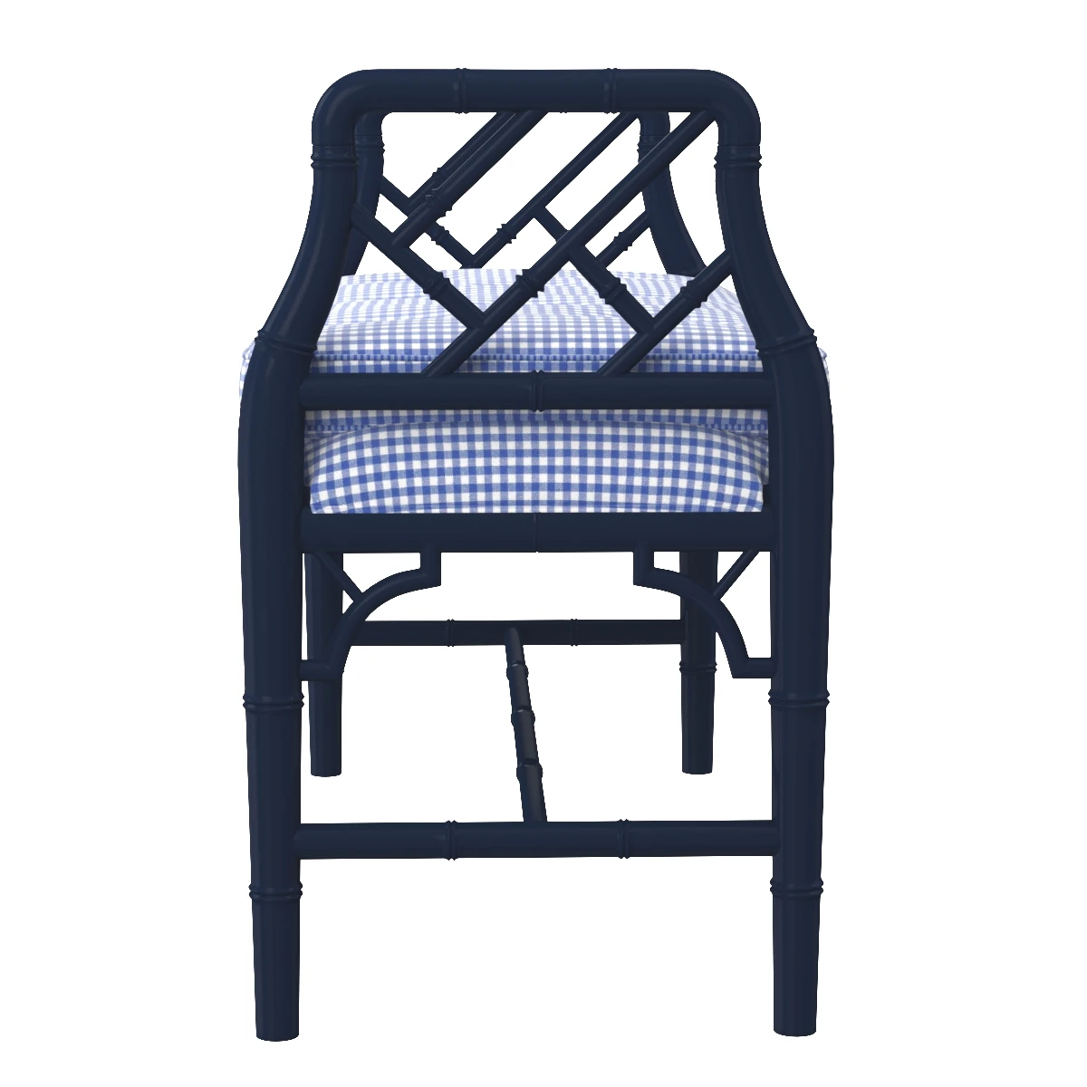 Faux Bamboo Chinese Chippendale Bench 3D Model_04