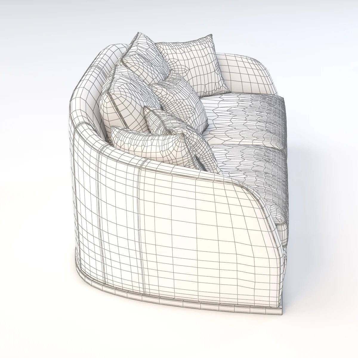 Flexform Alfred Divano Lineare 3D Model_015