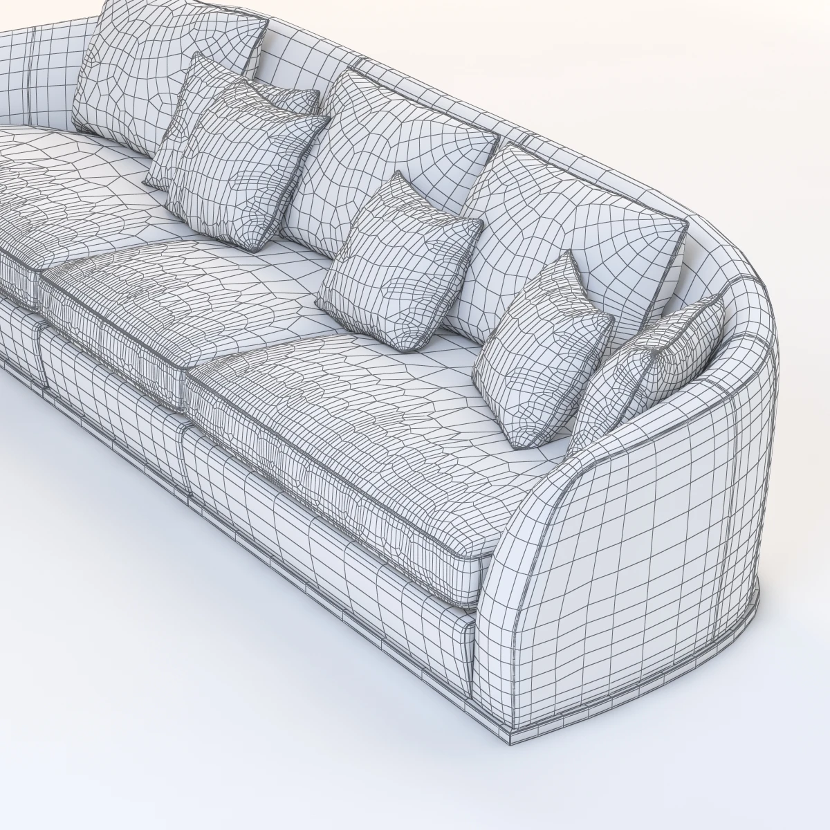 Flexform Alfred Divano Lineare 3 Seater 3D Model_09