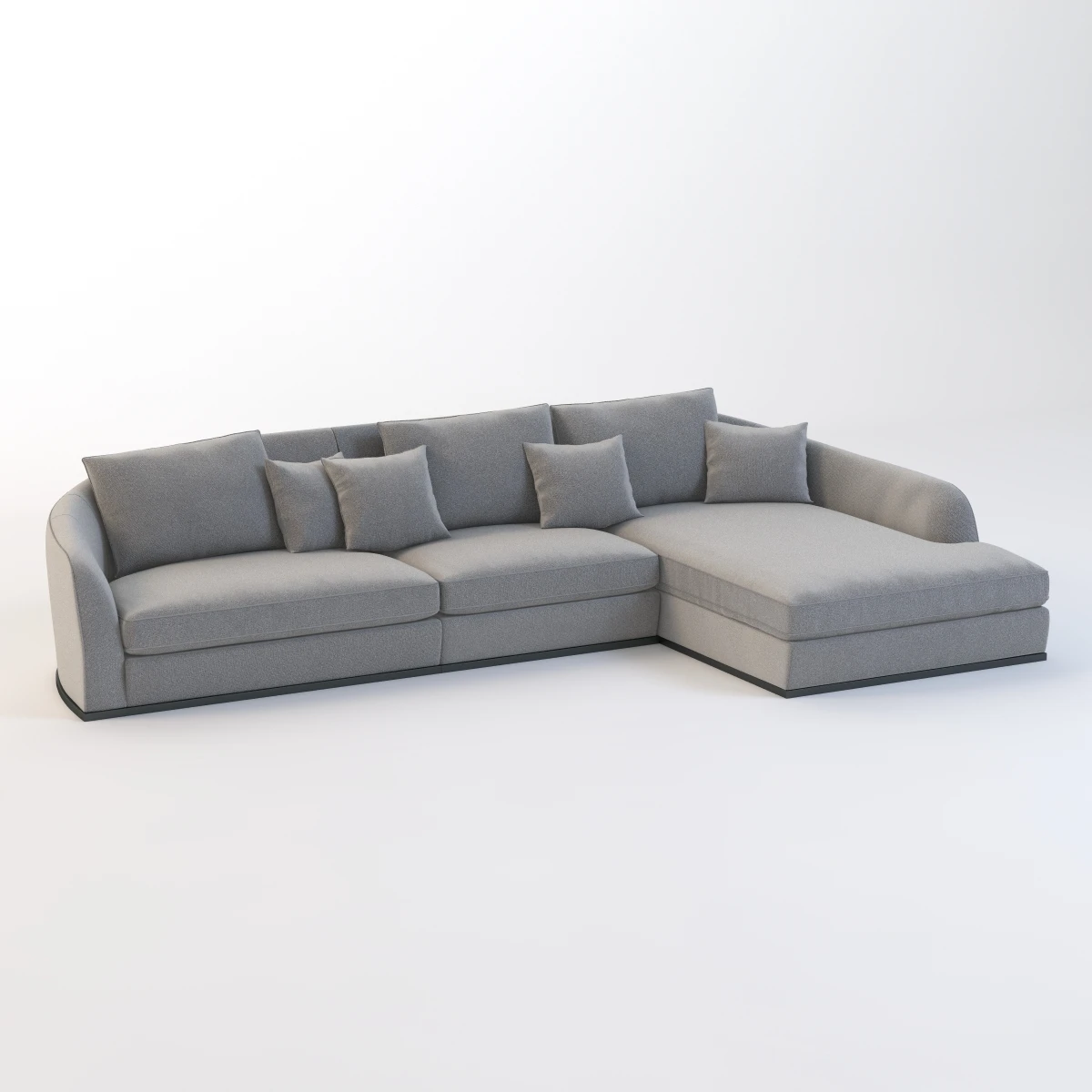 Flexform Alfred Divano Lineare Chaise 3D Model_01