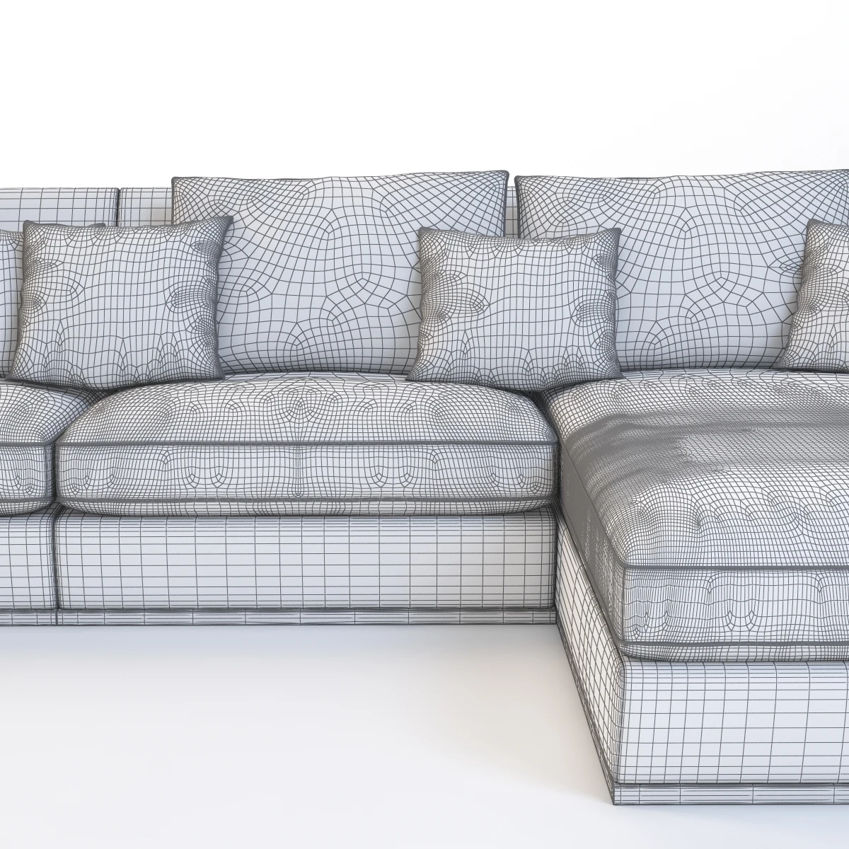 Flexform Alfred Divano Lineare Chaise 3D Model_010