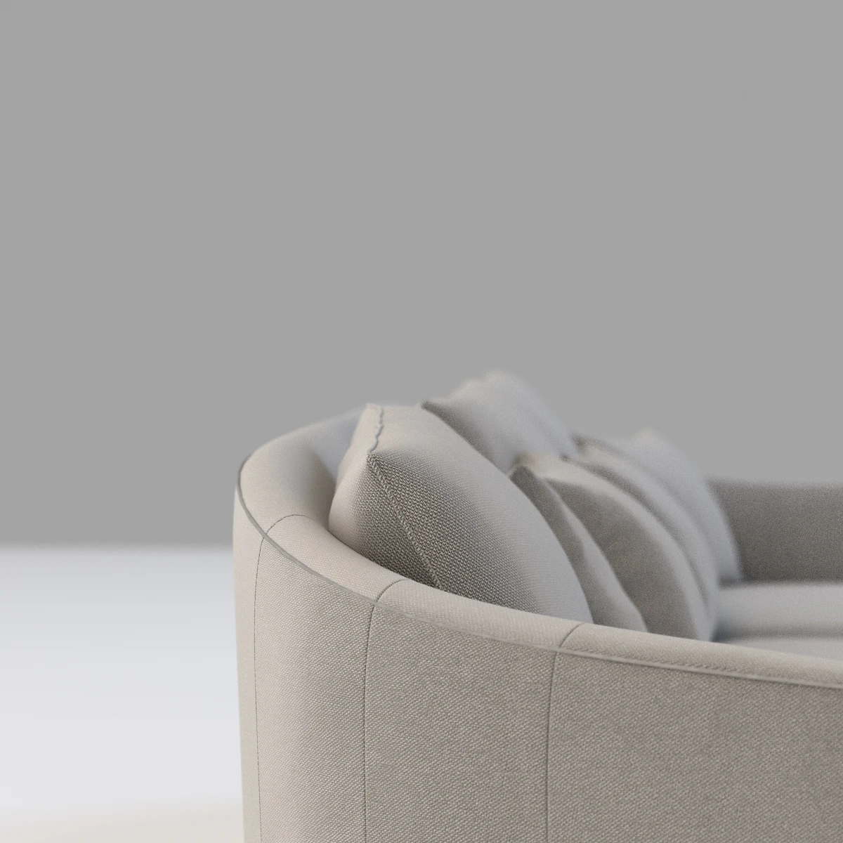 Flexform Alfred Divano Lineare Chaise 3D Model_06