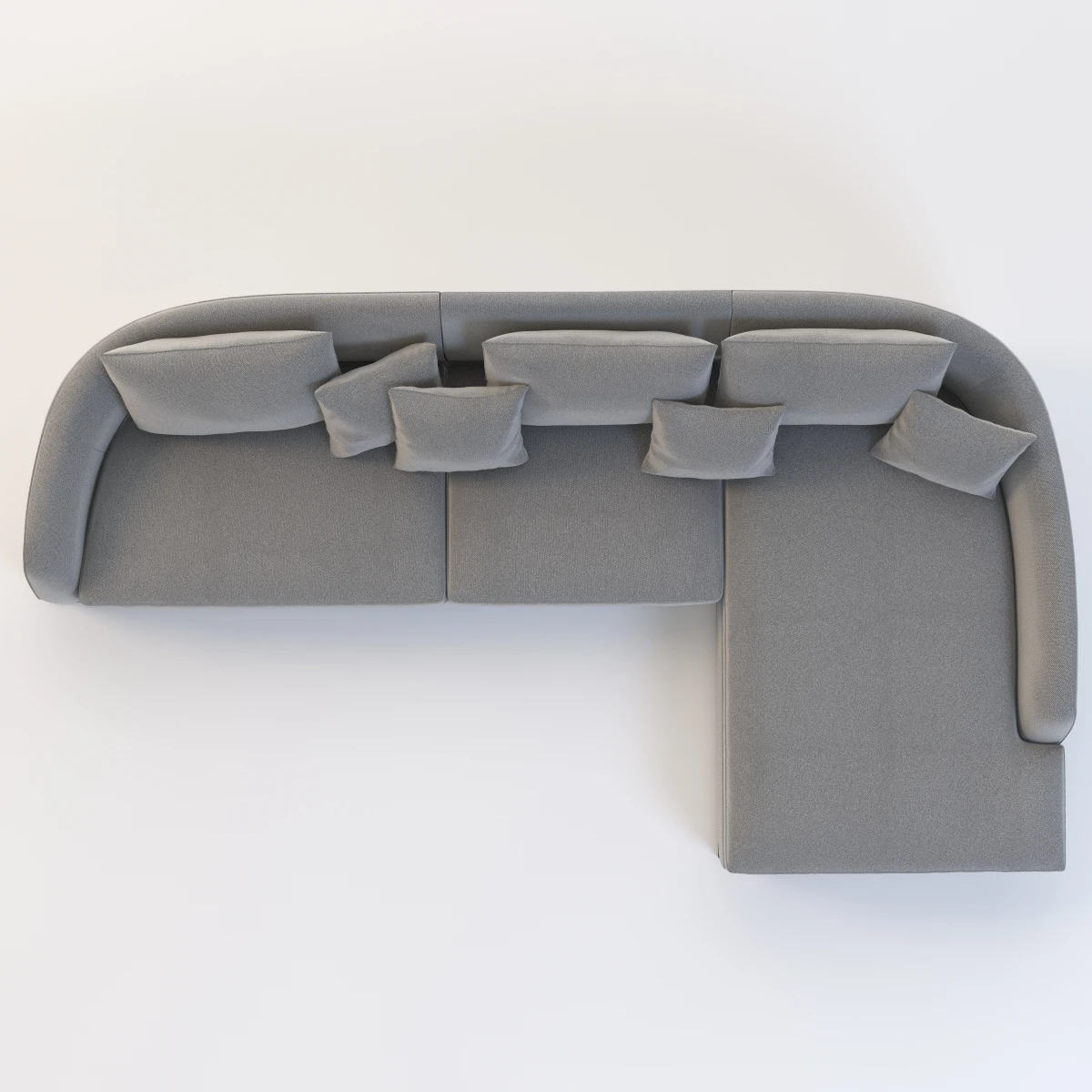 Flexform Alfred Divano Lineare Chaise 3D Model_07