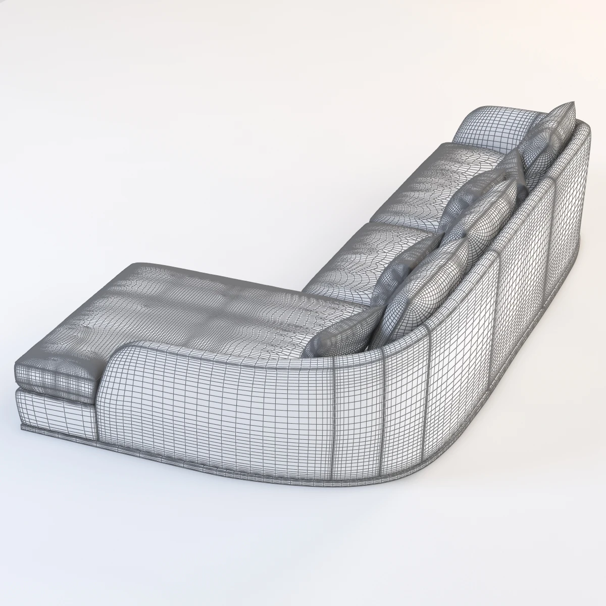 Flexform Alfred Divano Lineare Chaise 3D Model_09