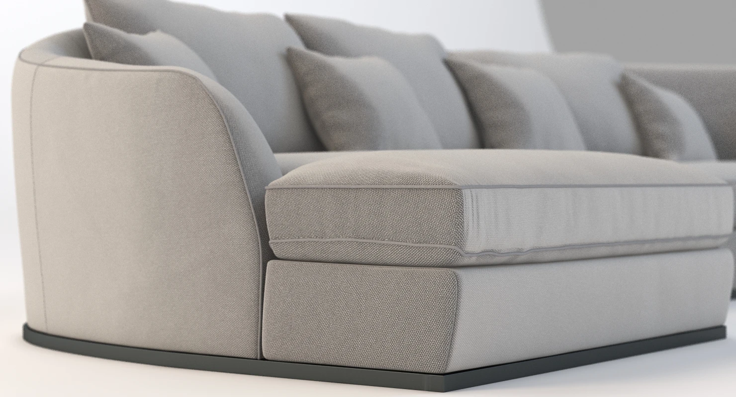 Flexform Alfred Divano Lineare Curved 3D Model_06