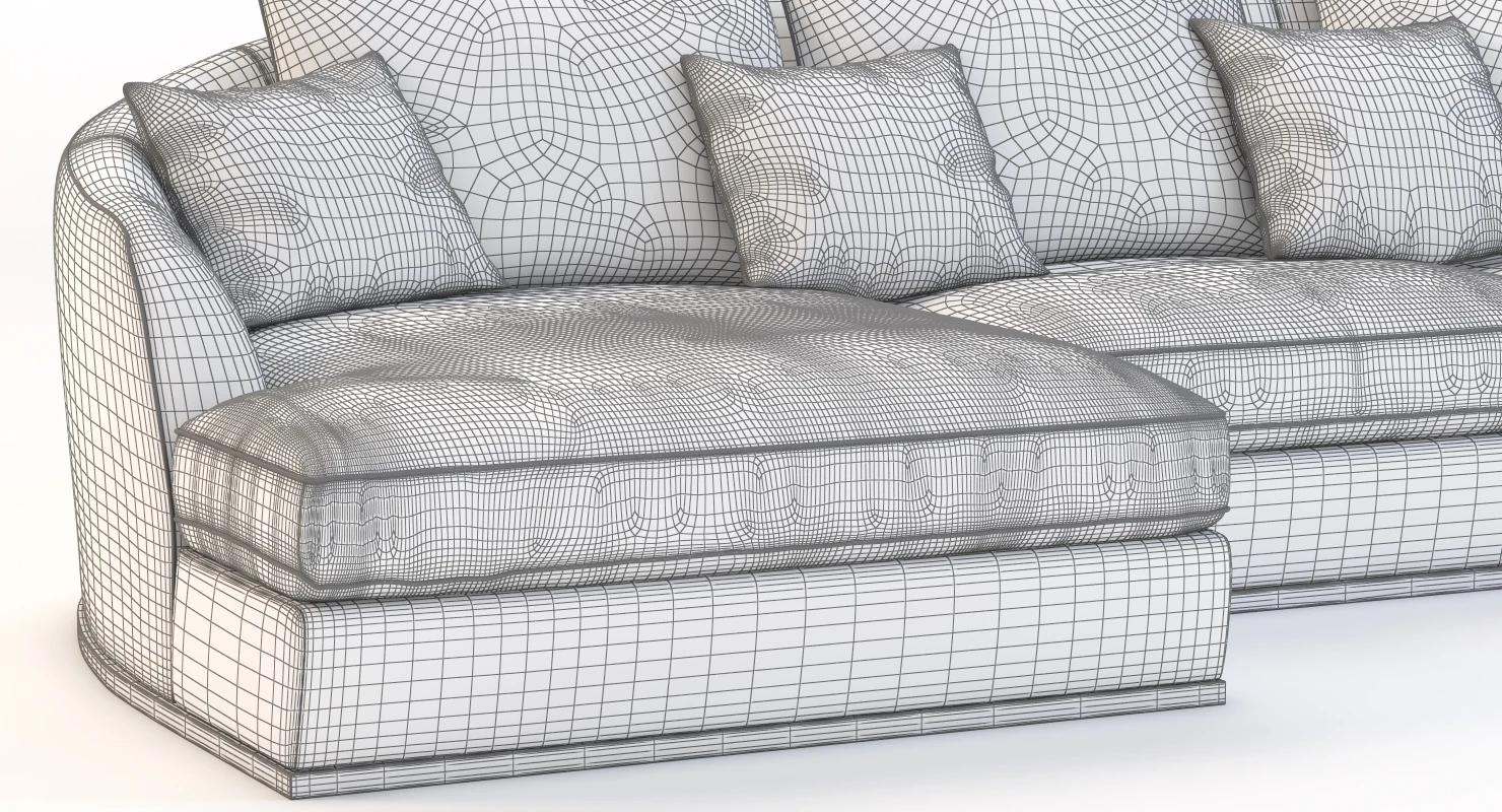 Flexform Alfred Divano Lineare Curved 3D Model_011