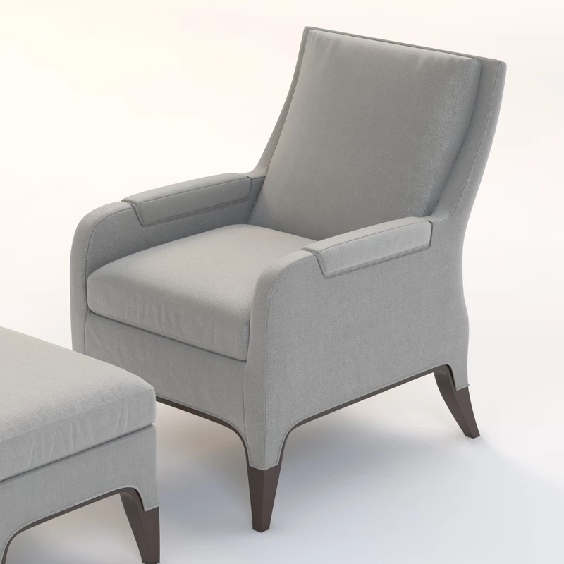 Giles Chair and Ottoman HC9507-24 3D Model_06