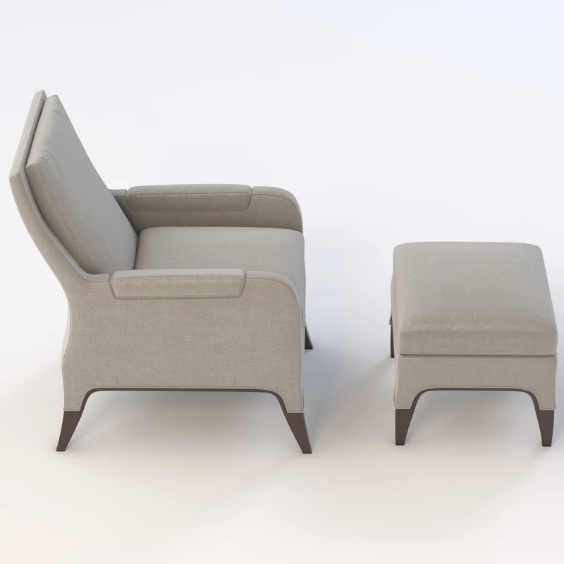 Giles Chair and Ottoman HC9507-24 3D Model_03