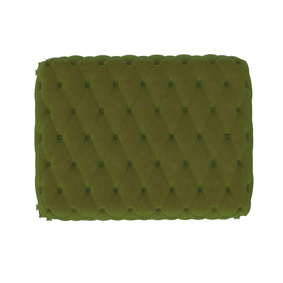 Green Rectangular Capitonne Pouf 3D Model_03