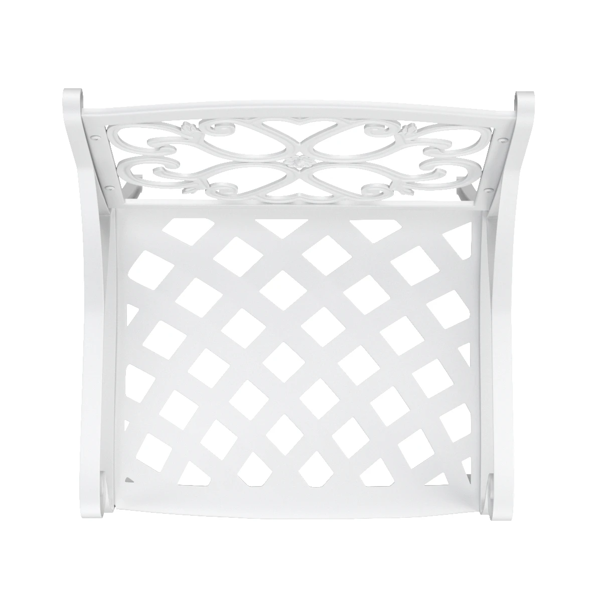 Home Styles Biscayne Set of 2 White Metal Frame Stationary Dining Chair 3D Model_03