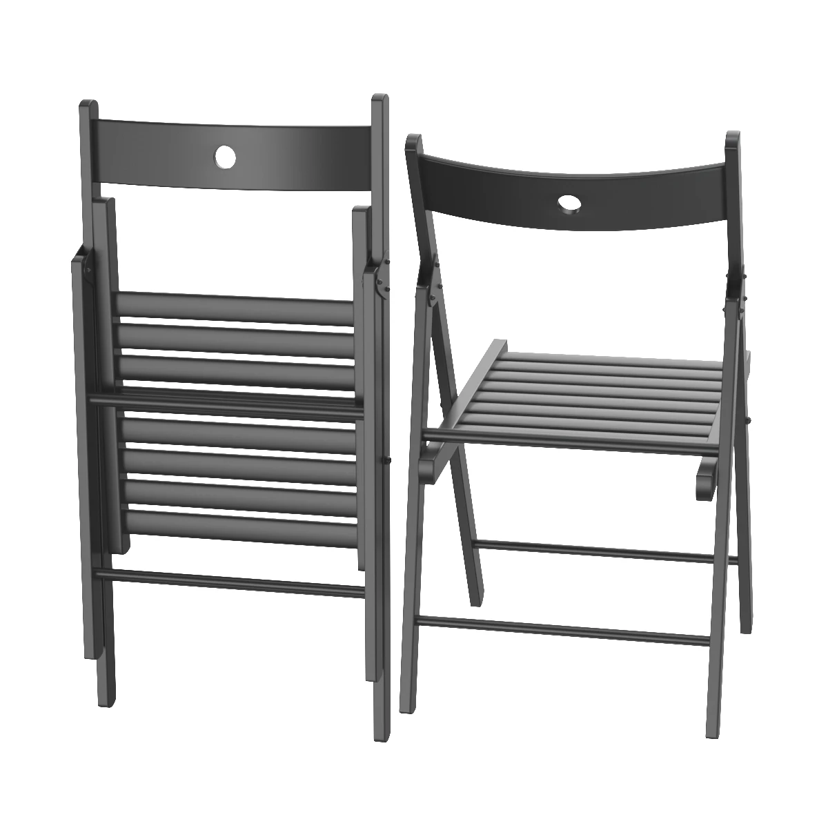 Ikea Terje Folding Black Chair 3D Model_04