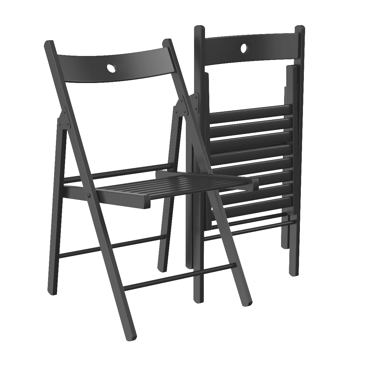 Ikea Terje Folding Black Chair 3D Model_07