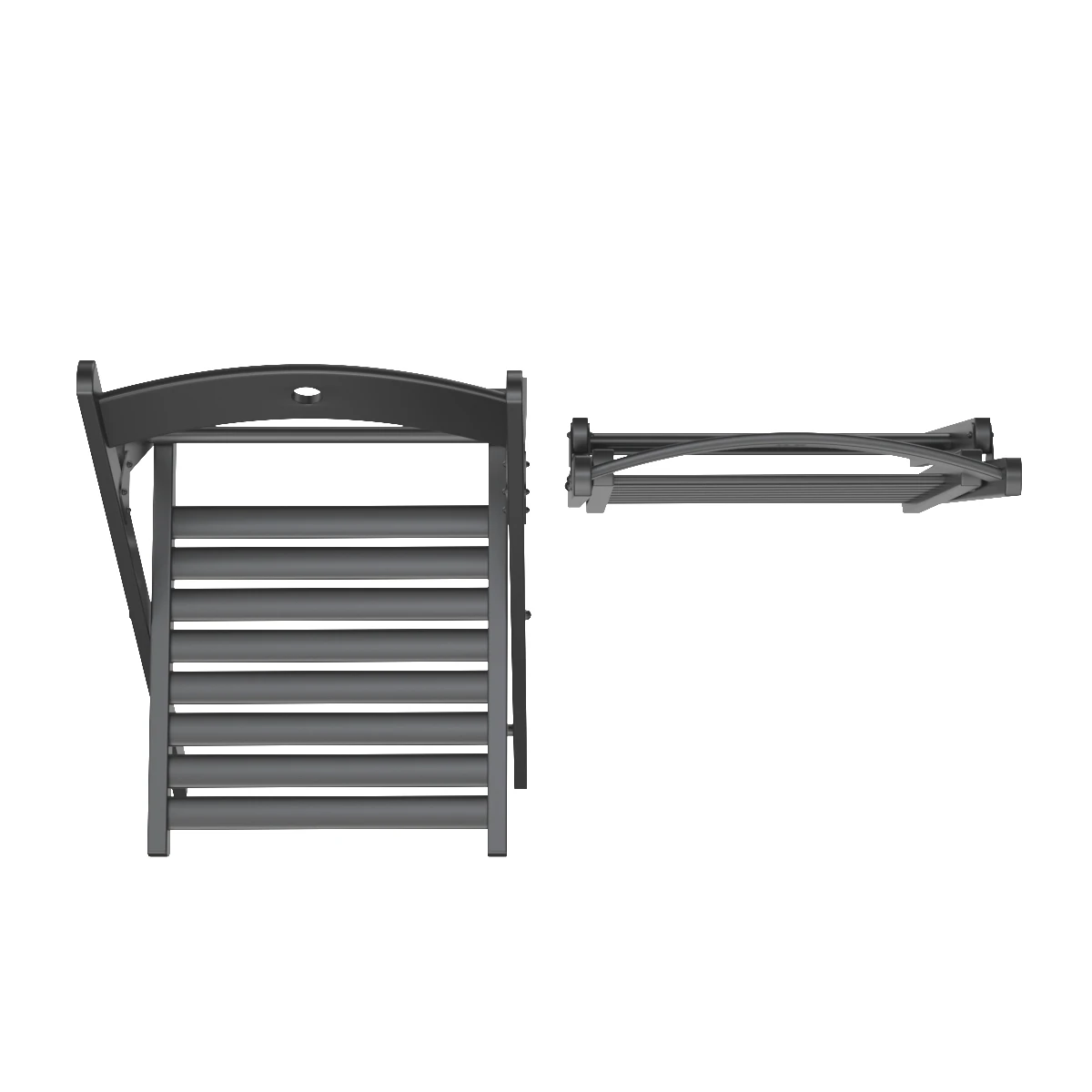 Ikea Terje Folding Black Chair 3D Model_03