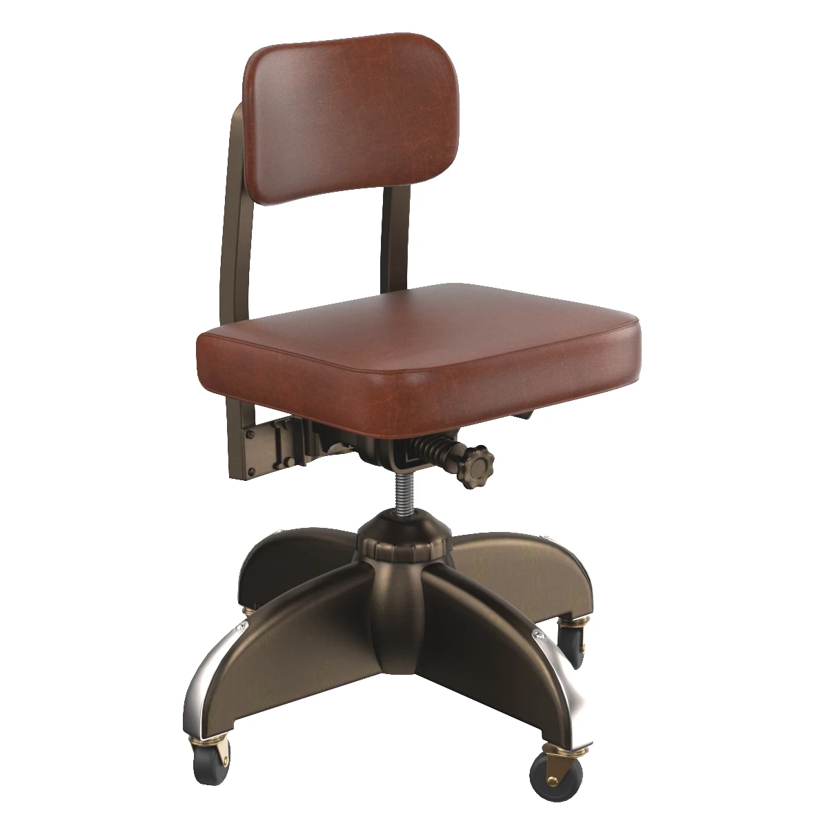 Industrial Swivel Desk Office Task Chair by Harter 3D Model_01