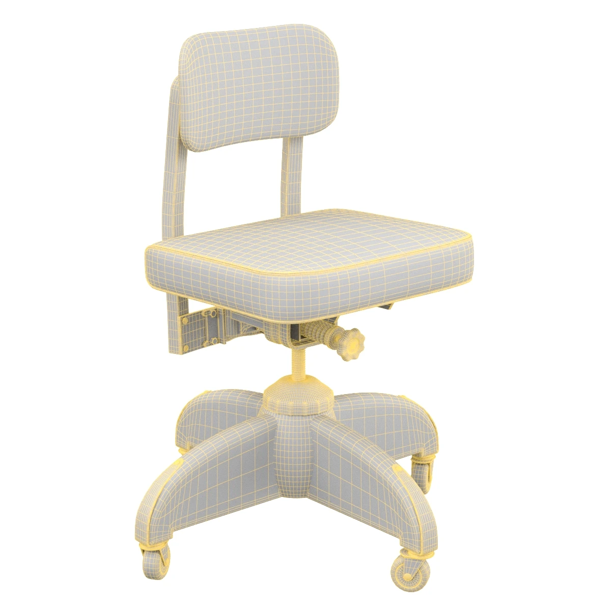 Industrial Swivel Desk Office Task Chair by Harter 3D Model_07