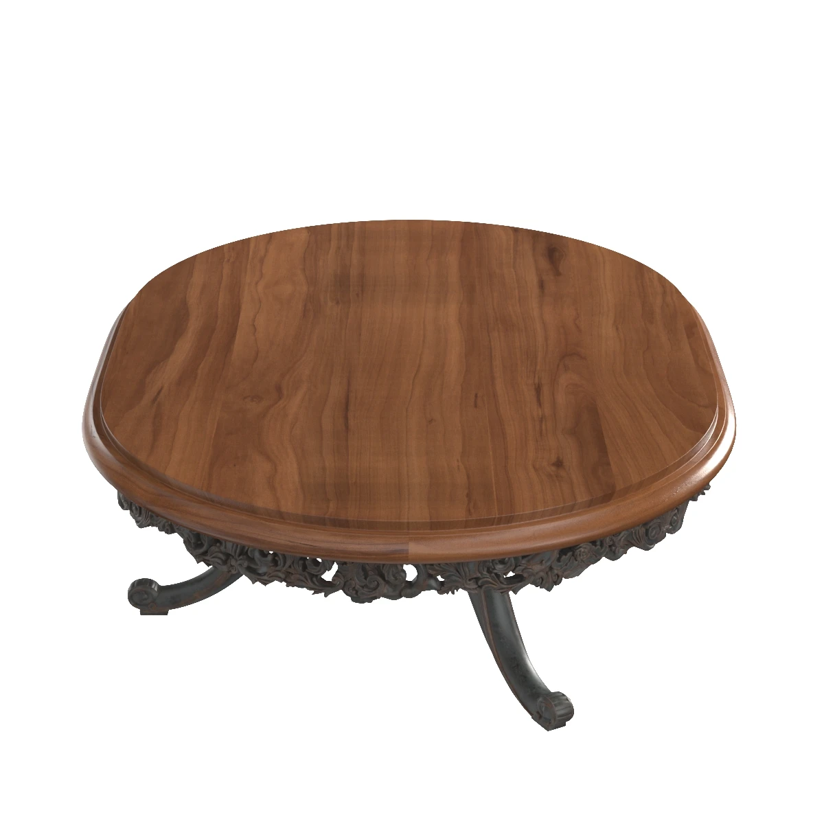 Italian Gilt Carved Inlaid Gray Coffee Table 3D Model_05