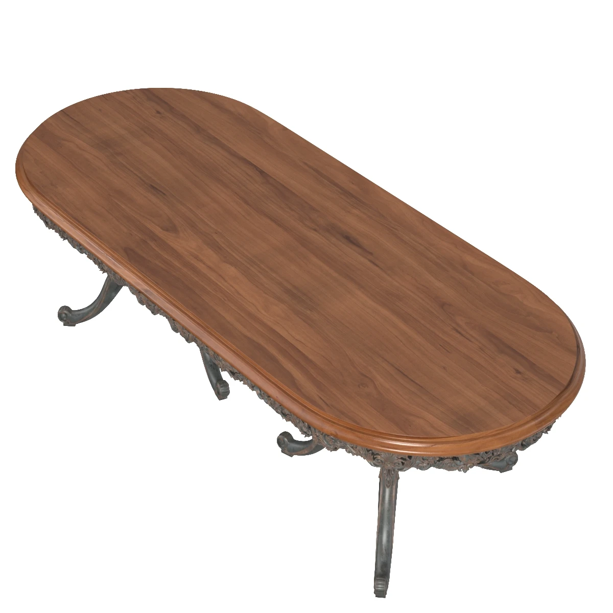 Italian Gilt Carved Inlaid Gray Dining Table 3D Model_06