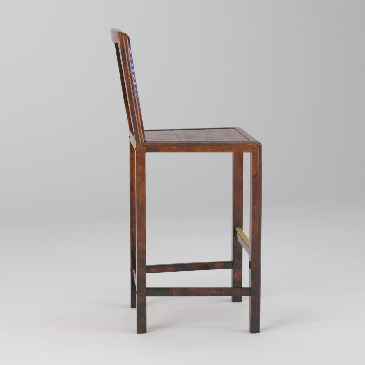 Jonathan Charles Country Farmhouse Walnut Barstool 3D Model_03