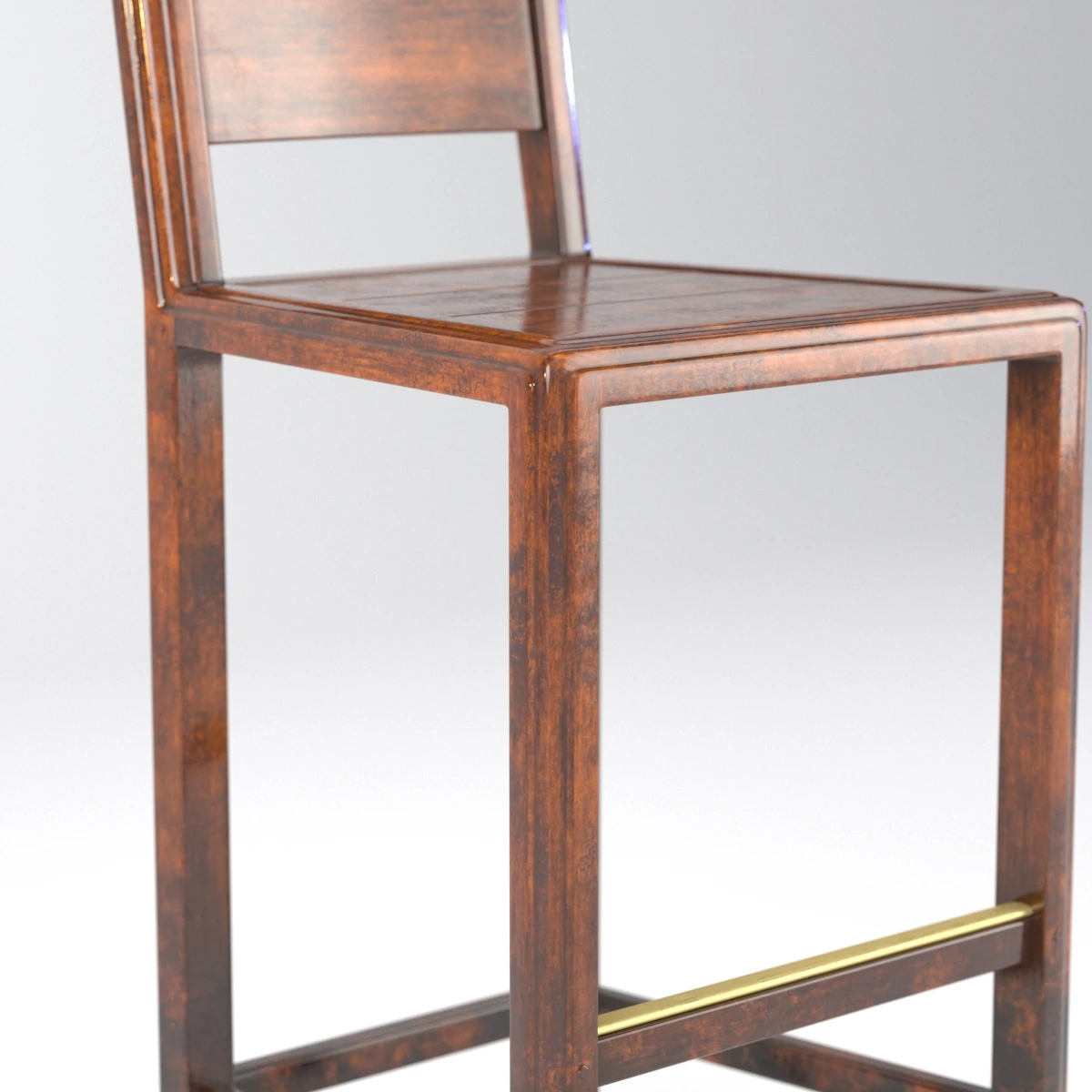 Jonathan Charles Country Farmhouse Walnut Barstool 3D Model_05