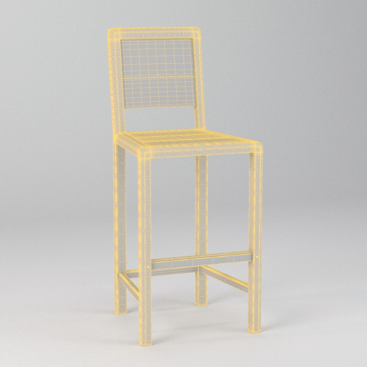 Jonathan Charles Country Farmhouse Walnut Barstool 3D Model_07