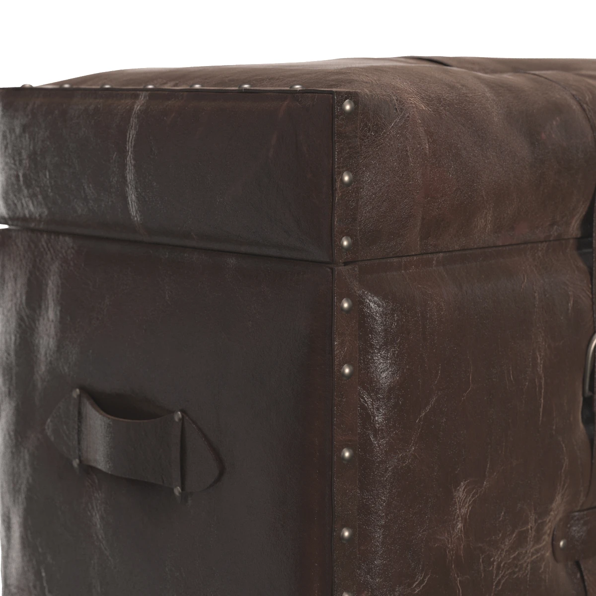Laramie Trunk Leather Storage Bench 3D Model_05