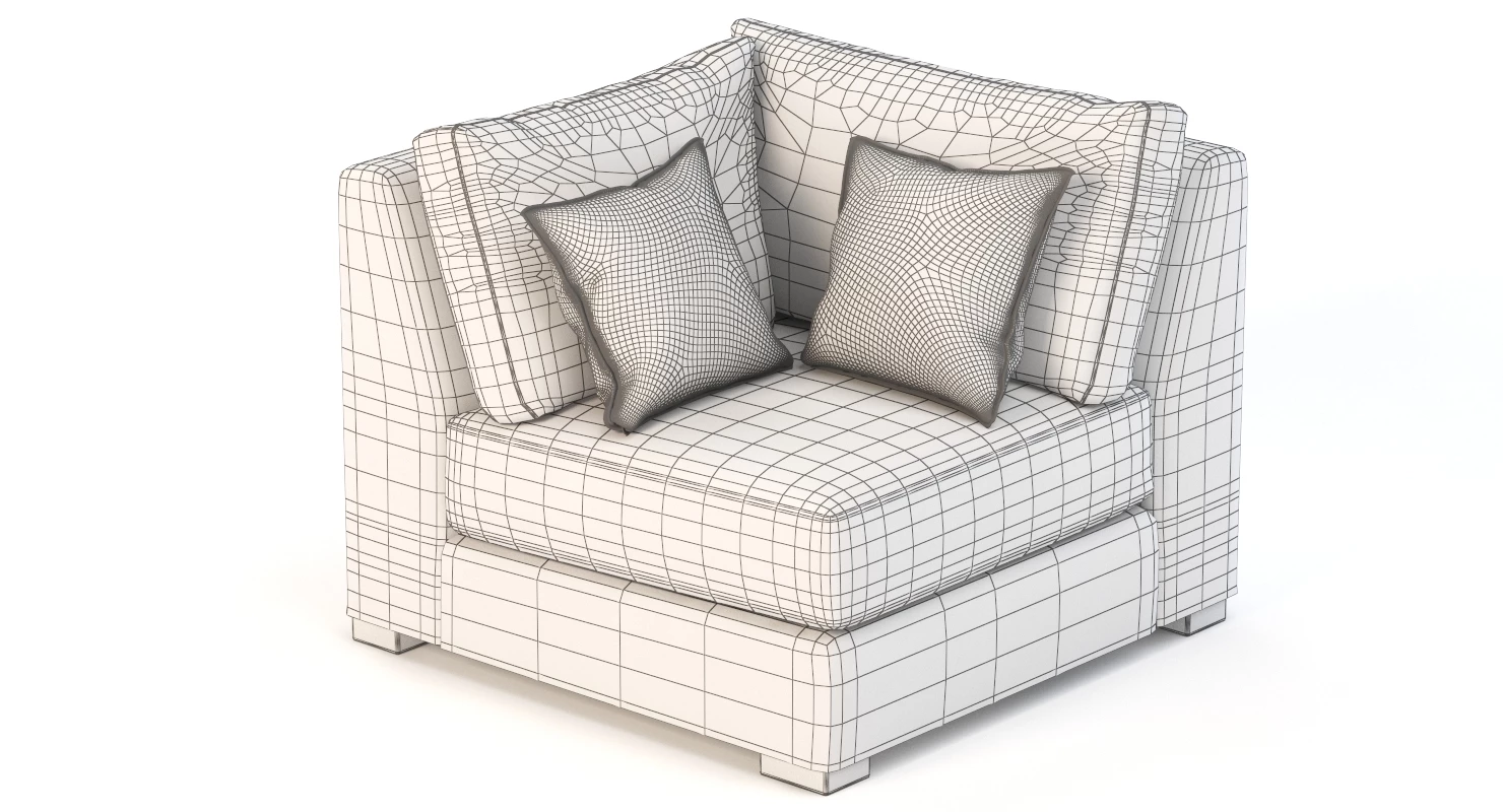 Lebanon Modular Sectional Sofa Corner Module 3D Model_010