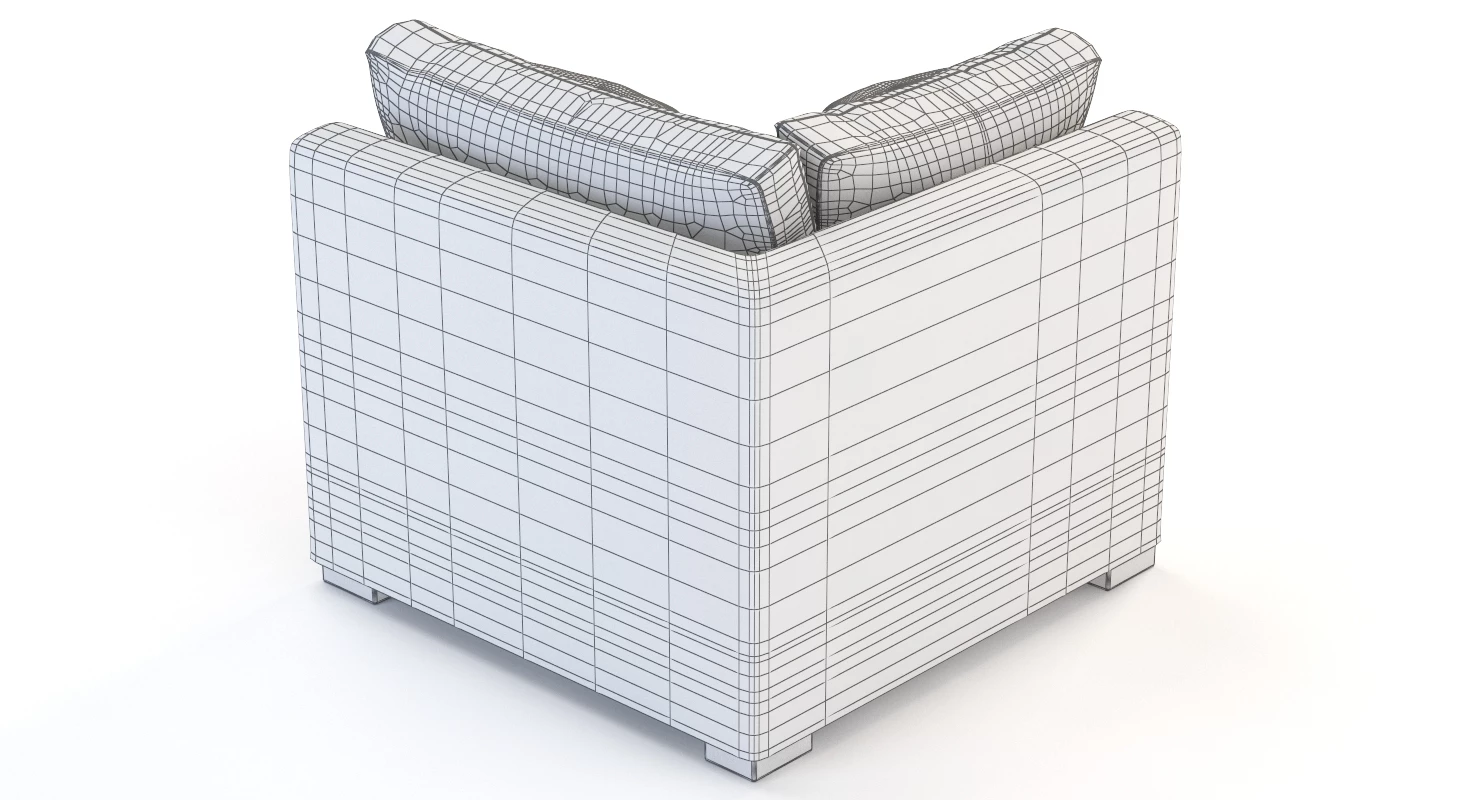 Lebanon Modular Sectional Sofa Corner Module 3D Model_011