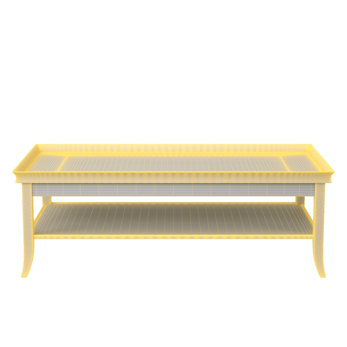 Marioni Zen Wooden Coffee Table 3D Model_07